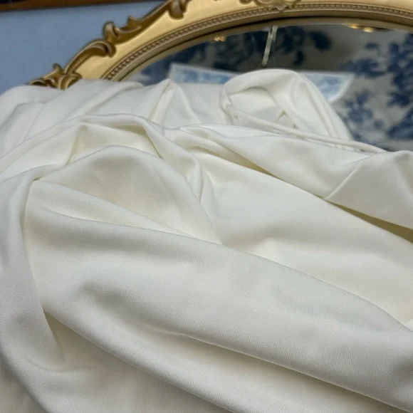 🆕 RAT & BOA 🧿 NWOT Amora Back Draped Jersey Dress, White - Sz M - Picture 14 of 16